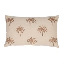 Housse de Coussin Brodée en Coton Écru 50x30cm - Nomadea - SEMA Design