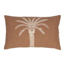 Housse de Coussin Brodée en Coton Terracotta 50x30cm - Nomadea - SEMA Design
