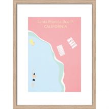Image Encadree Santa Monica Beach - California 30x40cm - A&A Story