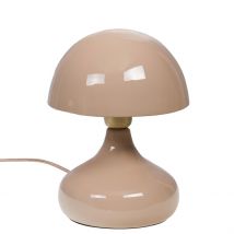 Lampe Champignon en Fer Taupe H28cm - Josette - Amadeus