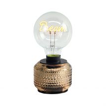 Lampe Dream en Verre Ambre à Piles H17cm - Vaness - Opjet