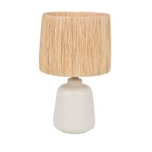 Lampe en Céramique Blanche H34cm - Paros - Céramique - Corep