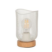 Lampe en Métal H19.5cm Blanc - Ottawa - Corep