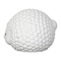 Lampe Led Hérisson en Porcelaine Blanc H12cm - Hérisson - Jardin D'Ulysse