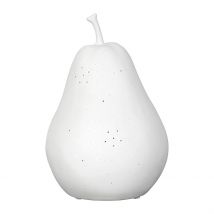 Lampe Led Poire en Porcelaine Blanc H24cm - Poire - Jardin D'Ulysse