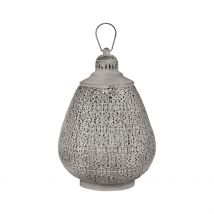 Lanterne Orient Grise en Fer et Verre - Côté Table