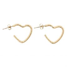Lot de 2 Boucles D'oreille en Acier Inoxydable Doré H20mm - Idée Cadeau - SEMA Design