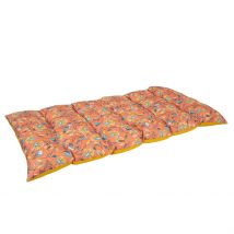 Matelas Banco 15 Capitons en Coton Terracotta 120x60cm - Kerala - Jardin Privé