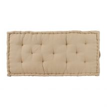 Matelas Capitonné Chambray Beige en Coton - Comptoir de Famille