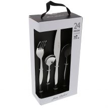 Ménagère 24 Pieces en Acier Inoxydable Argent - Violon - Jean Dubost
