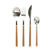 Menagere Effet Bois 16 Pieces - Home Déco Factory