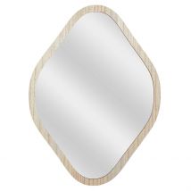Miroir Losange en Bois Clair 44x60cm - Elio - Home Déco Factory
