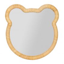 Miroir Ourson en Rotin et Contreplaqué 40x42cm - Songes - Jardin D'Ulysse