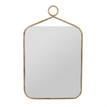 Miroir Rectangulaire en Fer Doré - Écus - Côté Table