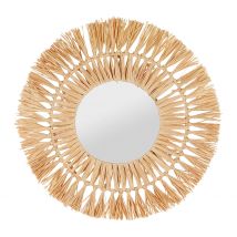 Miroir Rond en Raphia Naturel D50cm - SEMA Design