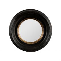 Miroir Rond Oeil de Sorciere Noir et Doré D16cm - Aureol - Côté Table