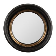 Miroir Rond Oeil de Sorciere Noir et Doré D33cm - Aureol - Côté Table