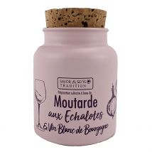 Moutarde Aux Échalotes et Vin Blanc de Bourgogne 130ml - Savor & Sens