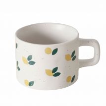 Mug en Grès Citron Blanc 32cl - Boltze