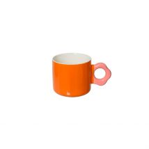 Mug en Porcelaine Brillant Orange - Fleur - Kaemingk