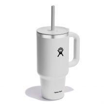 Mug Isotherme avec Poignée et Paille Blanc 946ml - HYDROFLASK