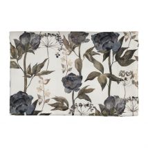 Nappe en Coton Gris Vert 160x160cm - Rose Noire - Côté Table