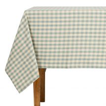 Nappe en Coton Vichy Sauge 250x150cm - Campagne - Comptoir de Famille