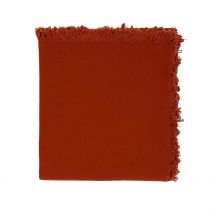 Nappe Nalia Terracotta 160X160cm en Coton - Côté Table