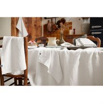 Nappe Rectangle en Lin Lavé Craie 170x250cm - Soline - L'effet Papillon