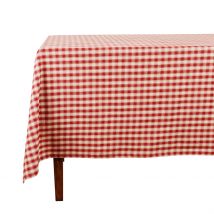 Nappe Rectangulaire Campagne Rouge en Coton - Comptoir de Famille