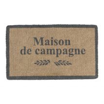 Paillasson Maison de Campagne Naturel et Gris en Coco - Côté Table