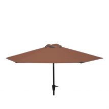 Parasol avec Manivelle en Coton Terracotta D250xh200cm - Colors - Jardin Privé