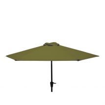 Parasol avec Manivelle en Coton Vert D250xh200cm - Colors - Jardin Privé