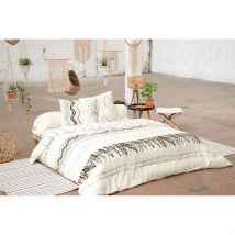 Housse de Couette 240x220 Cm et 2 Taies D'oreiller 60x60cm Berbère - Gaia - L'effet Papillon