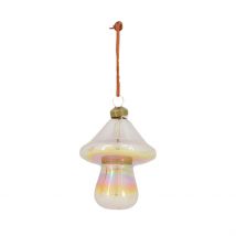 Pendeloque Champignon en Verre Transparent Irisé - Dijk