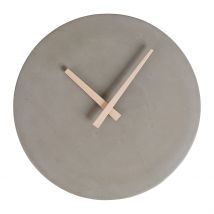 Pendule Time Gris Clair D27x4cm Ciment - Jardin D'Ulysse