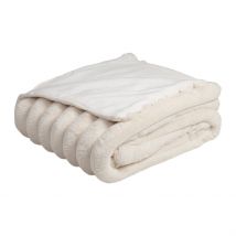 Plaid Blanc 170x130cm - Selestina - Côté Table