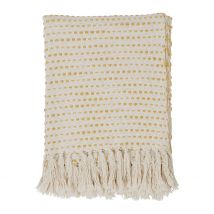 Plaid Courba Jaune 170x130cm en Coton et Acrylique - SEMA Design
