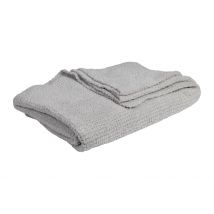 Plaid en Tissu Gris 170x130cm - Alysse - Jardin D'Ulysse