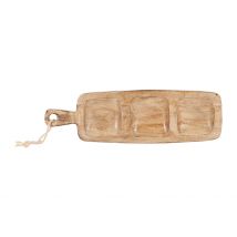 Plat en Manguier Brun 45x13cm - Grand Office - Comptoir de Famille