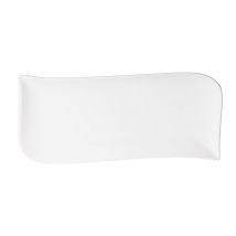 Plat Rectangulaire en Porcelaine Blanc D32cm - Melody - Table Passion