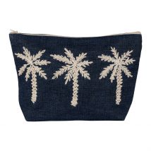 Pochette Brodée en Coton Bleu - Medi - SEMA Design