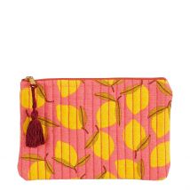 Pochette Citron en Coton Rose - Mica Decorations