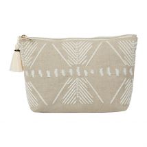 Pochette en Lin Naturel et Blanc - Golden Nat - SEMA Design