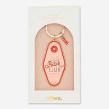 Porte-clés "bad Bitch Club" en Émail Rose - ATWS