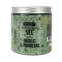 Recharge de Sel de Mer Parmesan et Basilic 600gr - Savor & Sens