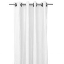 Rideaux en Lin et Coton Blanc avec Oeillets 130x280cm - Figari - Haomy