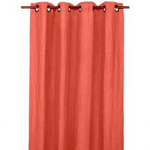 Rideaux en Lin et Coton Bois de Rose avec Œillets 130x280cm - Figari - Haomy
