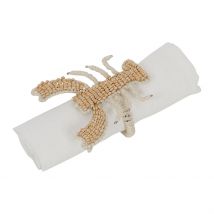 Rond de Serviette en Manguier et Coton Naturel - Homard - Côté Table