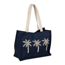 Sac Brodé en Coton Bleu - Medi - SEMA Design